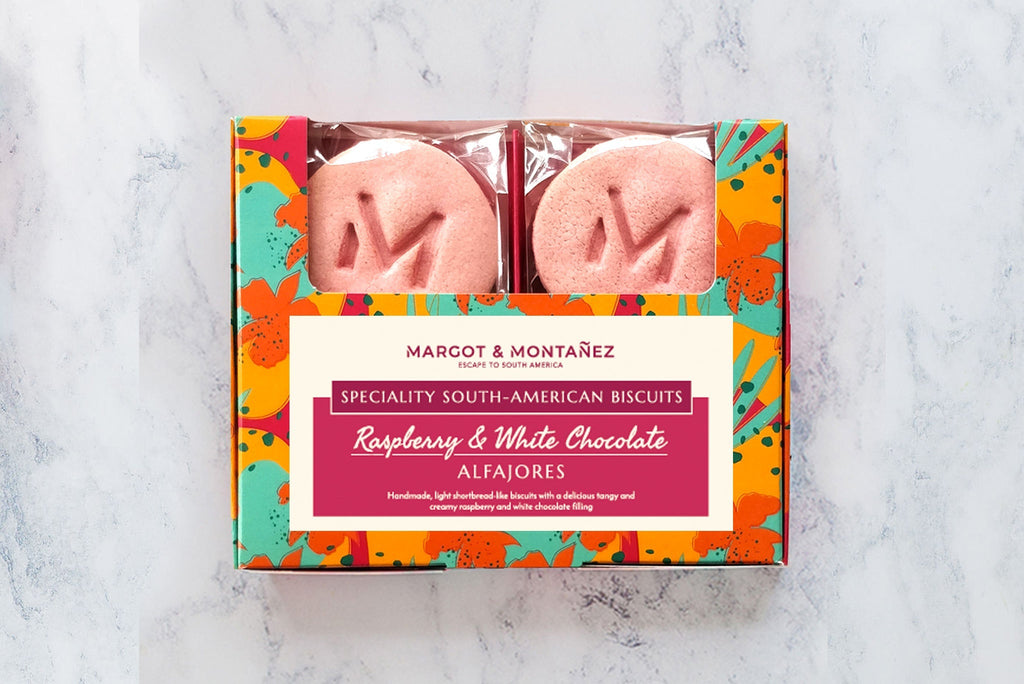 Raspberry & White Chocolate Alfajores - Margot & Montañez